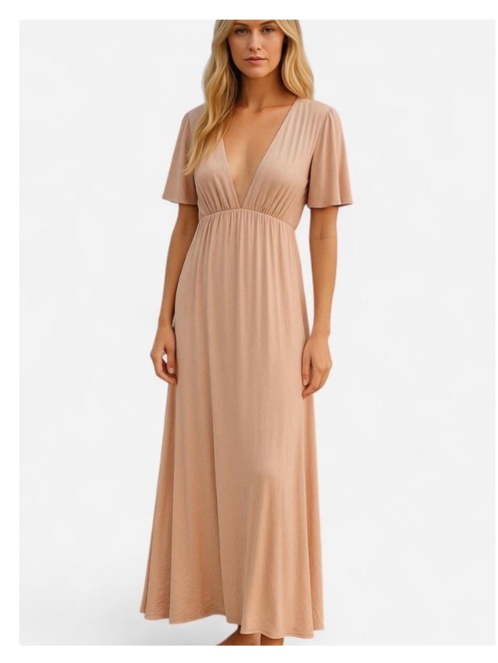 Show Me Your Mumu Faye Flutter Sleeve Maxi Dress New With Tags Size Medium
